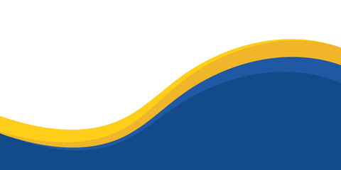 Corporate Abstract Wave Background in Blue and Yellow