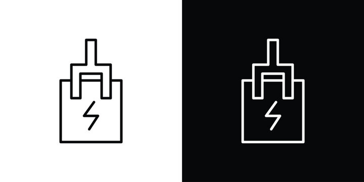 Circuit Breaker icons. Minimal vector icons pack for web