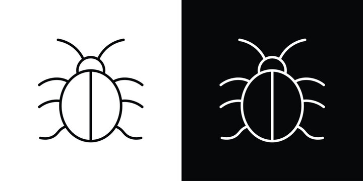 Bedbug icons. Minimal vector icons pack for web