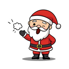 Cute Santa Claus Cartoon Character – Christmas Holiday Illustration