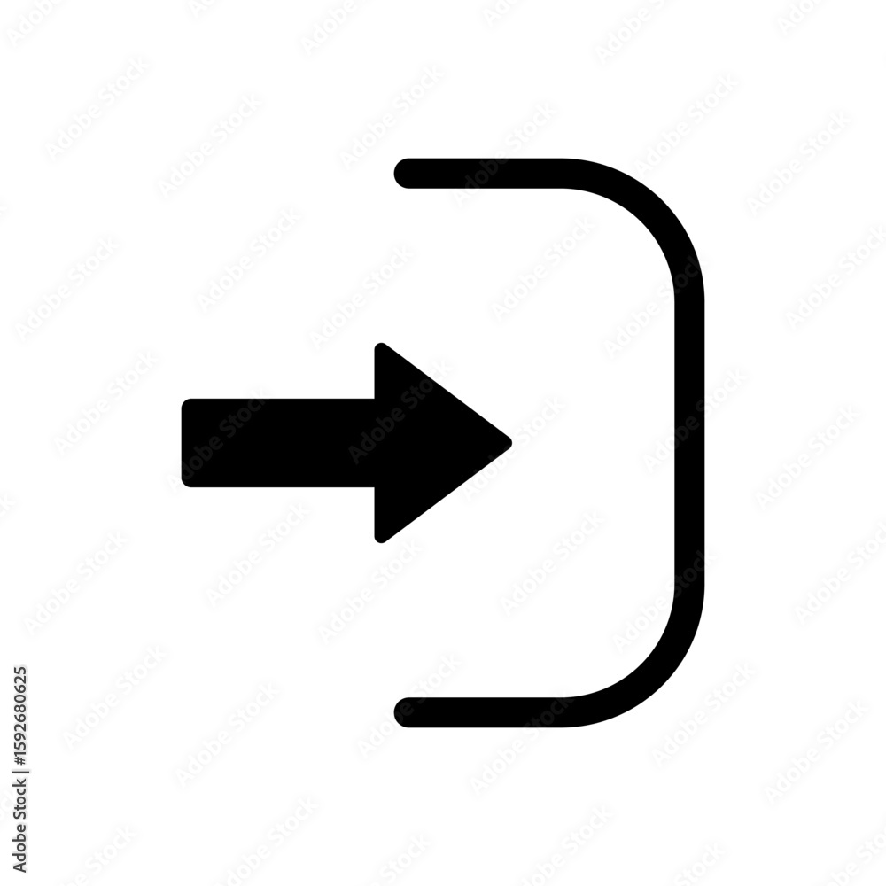 Fototapete login and logout icons. set of sign out, sign in vector icon. open and close door symbol. black exit