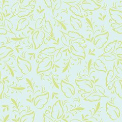 Seamless pattern with abstract flowers. Creative floral surface design. Vector background