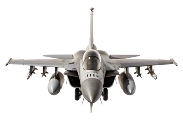    fighter jet front view isolated on white background PNG,AI GENERATED