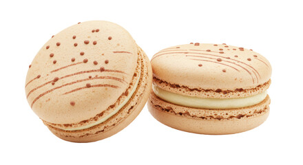 Isolated Beige Macarons