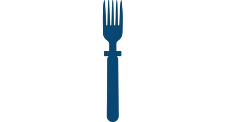 Isolated Blue Fork Icon
