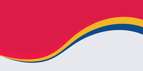 Corporate Abstract Wave Background in Blue, Red, and Yellow