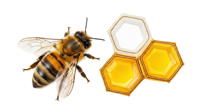 Isolated Honeycomb and Bee