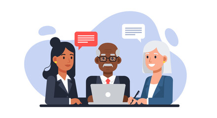 Diverse business team collaborating on a project. Ideal for website banners, presentations, or brochures.