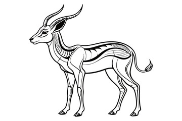 coloring pageline art the springbok black vector