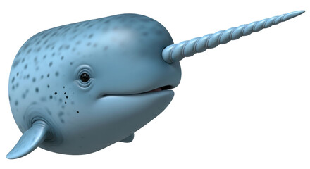 Isolated Cartoon Narwhal Whale © Niklas