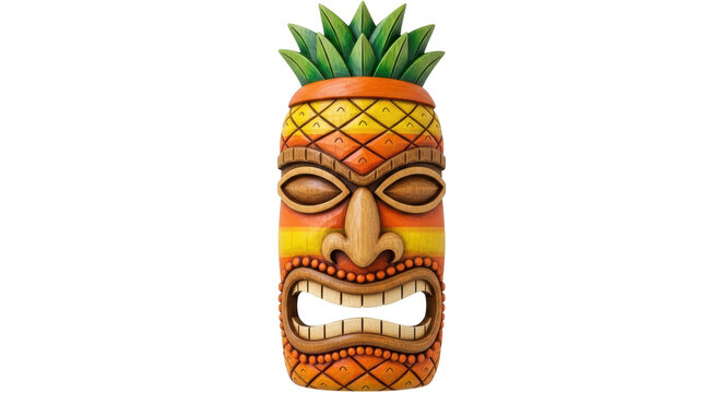 Isolated Tiki Mask - Powered by Adobe