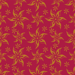 Seamless pattern with abstract flowers. Creative floral surface design. Vector background