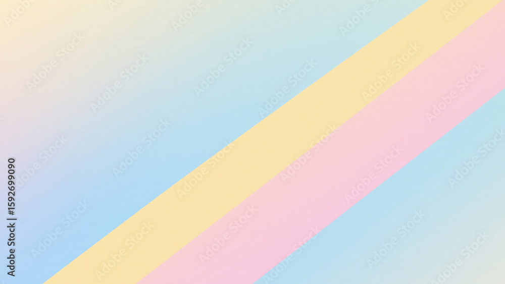 Aufkleber a soft pastel gradient background with diagonal stripes of blue yellow and pink creating a smooth tr