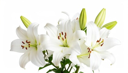Close-up of white lilies