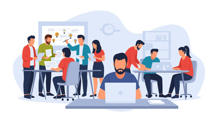 Teamwork, collaboration, and brainstorming in a modern office setting. Perfect for websites, presentations, and marketing materials.