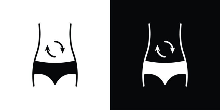 Metabolism icons. minimal single flat icon for application in black and white