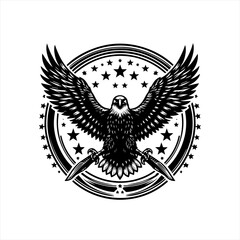 Obraz premium Eagle with spread wings