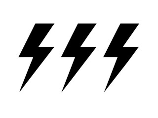 Energy icon. Lightning bolt icon vector