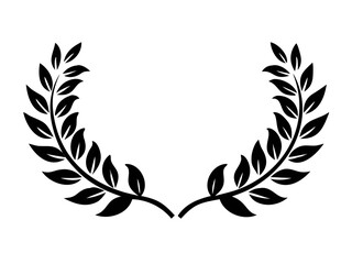 Obraz premium laurel wreath vector illustration, Laurel leaves icon 