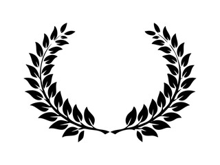 laurel wreath vector illustration, Laurel leaves icon 