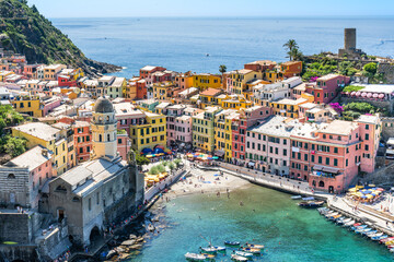 Vernazza, Cinque Terre, view from the Blue Path (Sentiero Azzurro)