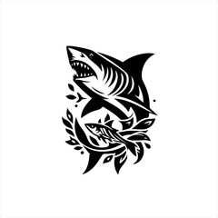 Shark isolated on white background