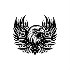 Obraz premium Eagle emblem isolated on white background