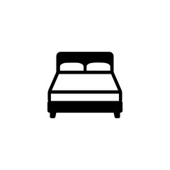 Double bed symbol icon design. illustration isolated on white background