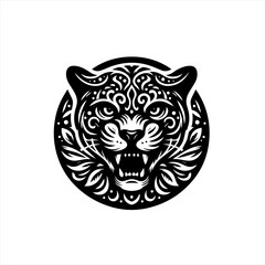 A jaguar isolated on white background