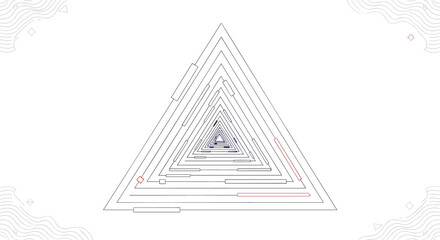 Geometric tunnel illusion abstract digital art illusionary perspective architecture design visual art