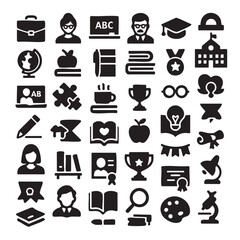 Education Icons Collection school learning