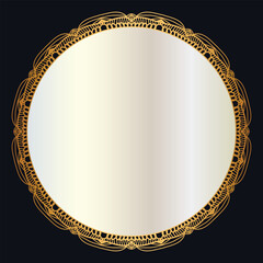 Golden circle frame badge