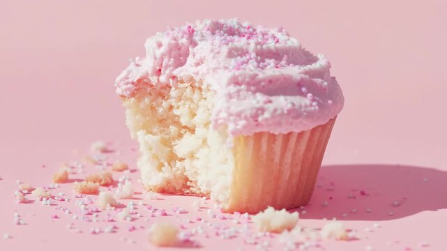 cupcake with pink icing