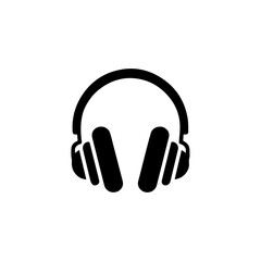 headphones symbol icon design. illustration isolated on white background