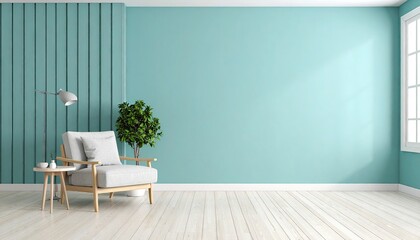 Light and airy living room scene