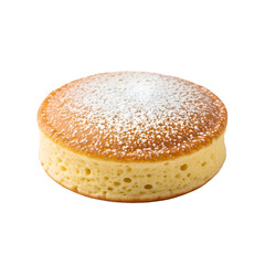 Fluffy Japanese Pancake Topped with Powdered Sugar.