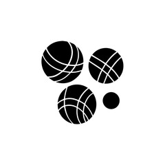 Petanque icon set design. illustration isolated on white background.
