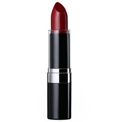 Obraz premium Dark red lipstick in tube with cap off isolated on transparent background