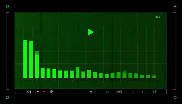 Green audio spectrum display