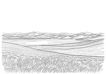 Ephesus (Efes) in Izmir Province one line drawing style