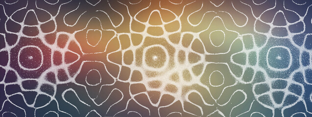 Rainbow harmonic cymatic sand pattern