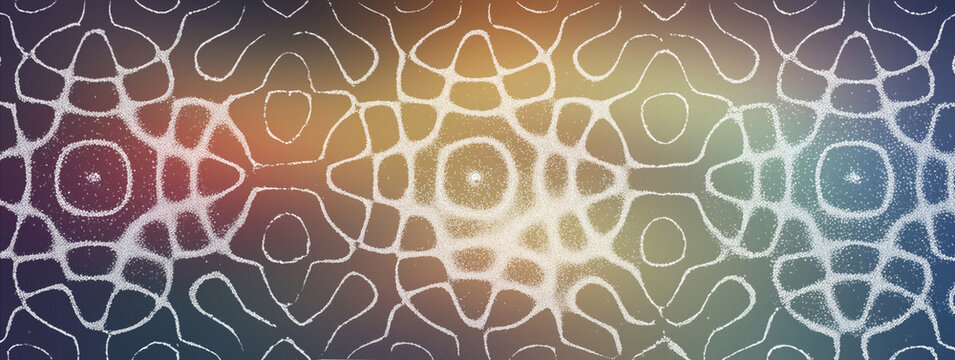 Rainbow harmonic cymatic sand pattern