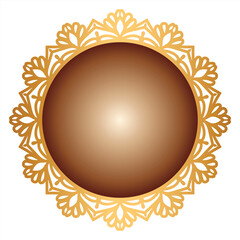 Beautiful Circle Mandala Style Pattern Frame	