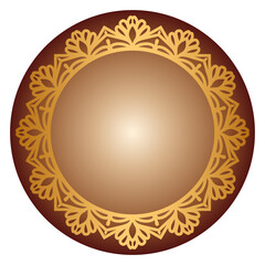 Beautiful Circle Mandala Style Pattern Frame	
