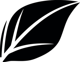 black silhouette of a leaf