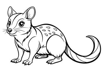 coloring page line art the quoll black vector