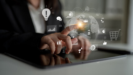 Global digital marketing strategy across communication platforms. Digital marketing drives growth,...