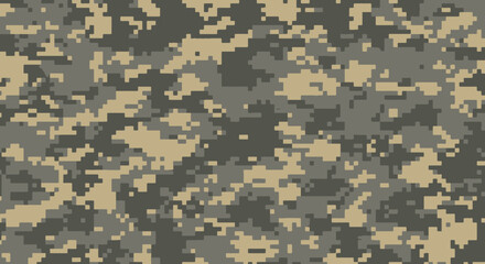 Seamless U.S. Army Digital UCP Camouflage Pattern ACU (Army Combat Uniform) Pixelated Camo Texture Vector Universal Camouflage Pattern (UCP) Background Modern Gray and Green Digital Military Camouflag © GraphicGalaxy