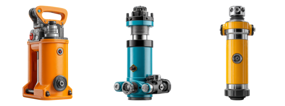 Professional Hydraulic Tools with Transparent Background for Display