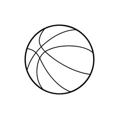 A basketball line art vector illustration